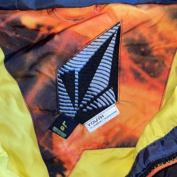 Volcom Snow Jacket - YL - Orange and black - Picture 4 of 15